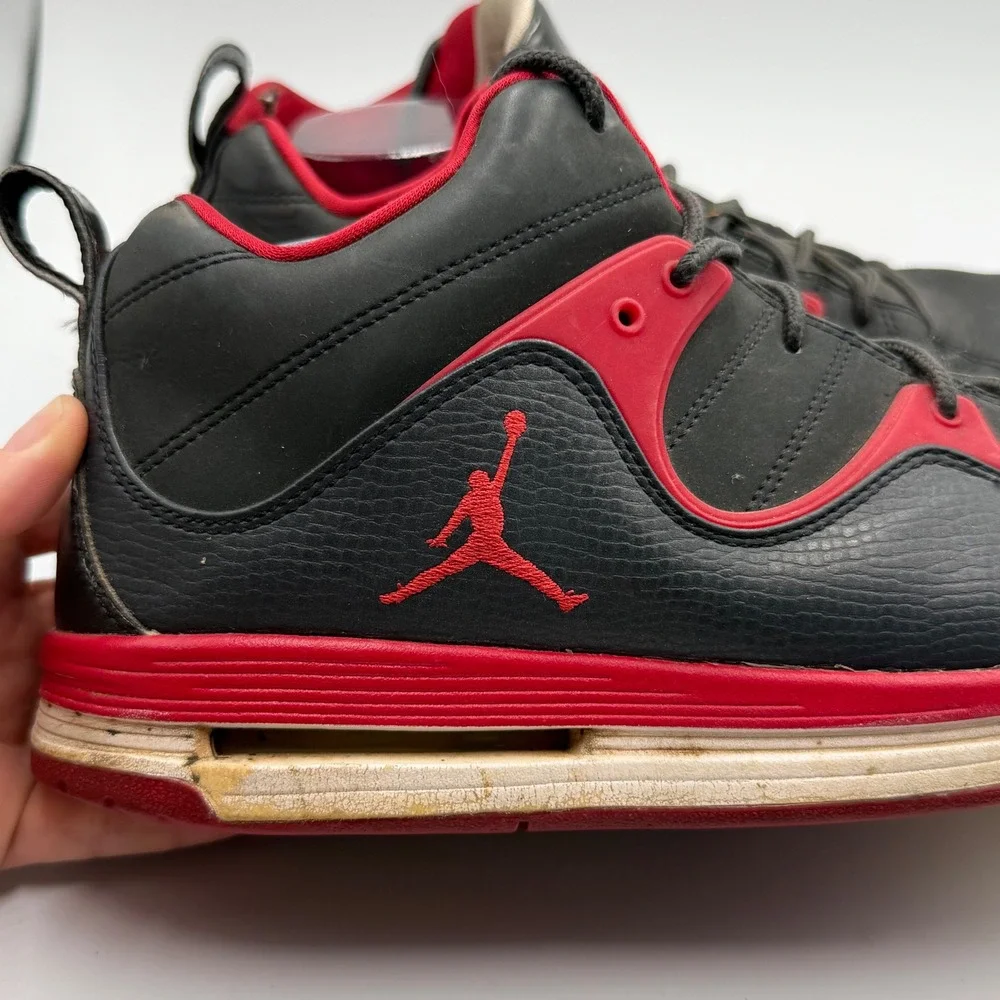 Nike Jordan Flight 45 Bred Black Red Sneakers‎ Mens 11 Retro Basketball Shoes